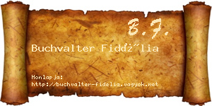 Buchvalter Fidélia névjegykártya